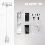 Linkind Metal Pendant Light Fitting E27 Screw Lamp Holder 100cm Braided Cable view 7
