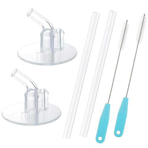 PCS(2 Straws+2 Cleaning Brushes) for Thermos Replacement Straws