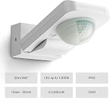 SEBSON PIR Motion Sensor Outdoor IP65 Wall Ceiling Mount 20m 360° 2000W view 3