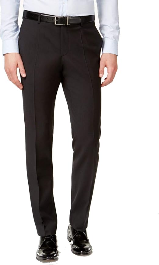 Hugo Boss Mens Pants Deep Black US Size 38 Regular Fit Dress Trouser