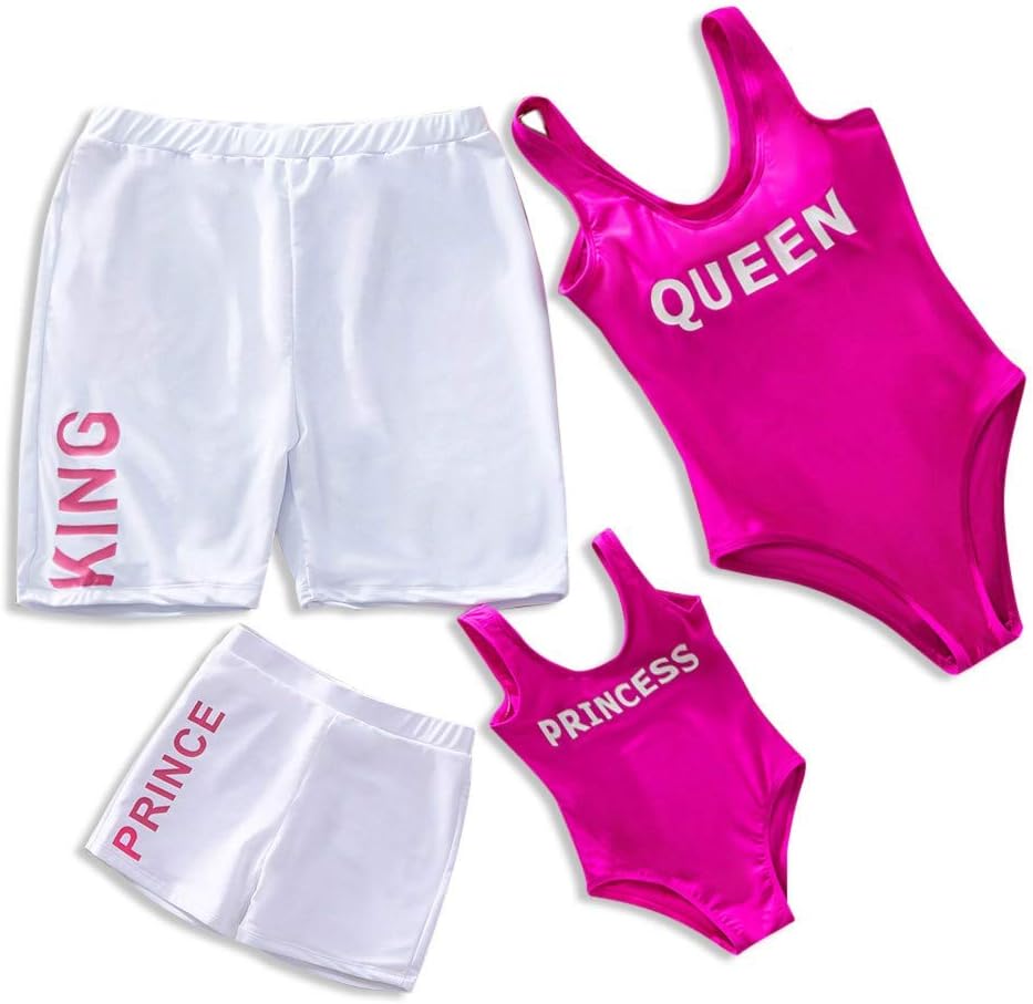 IFFEIMommy and Me Matching Swimwear One Piece Mother Daughter Monokini Bathing Beach Wear