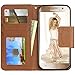 Galaxy S7 Case,by HiLDA,Samsung Galaxy S7 Wallet Case,PU Leather Case,Credit Card Holder,Flip Cover Case[Brown]