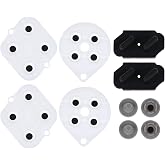 10Pcs/2 Set Conductive Rubber Pads Kit Replacement Pad Button Contacts Suitable For SNES Controller Gamepad Repair Silicone Pad Membrane Buttons Contacts Gasket Kit