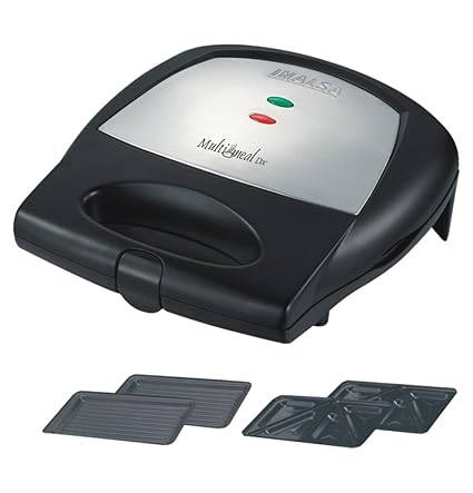 Inalsa Multimeal Dx 750-Watt Triangular and Grill Plate Toaster (Black/SS)