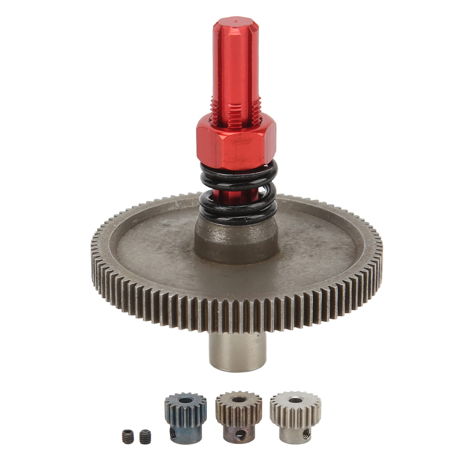 Lybunair 91T Slipper Gear Set Aluminum Alloy Differential Slipper Gear Assembly Upgrade Parts or 1/10 RC Cars (Red)