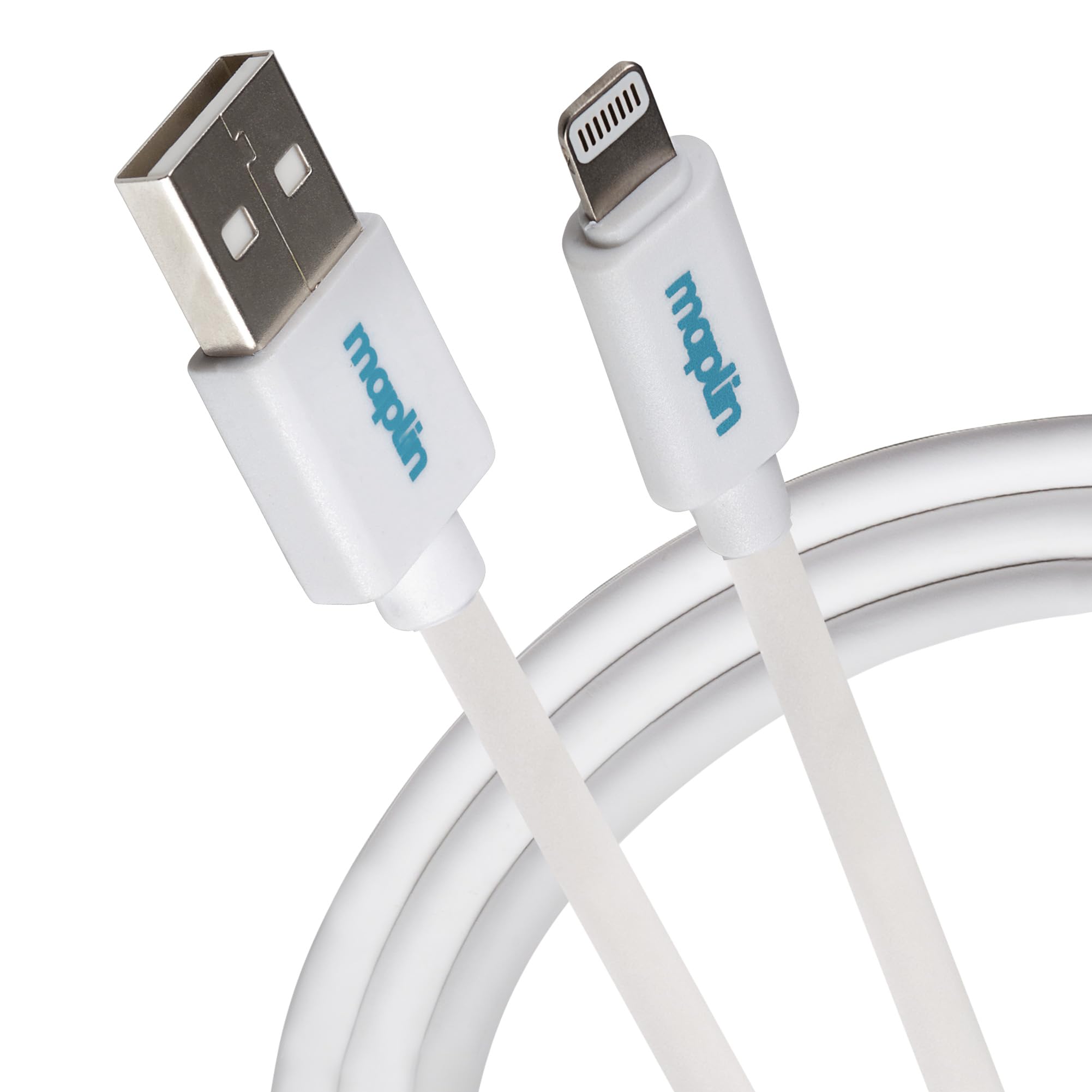 Maplin Premium Lightning to USB-A Cable White, 1.5m, Apple MFI Certified, for all iPhones 14, 13, 12, 11, SE, iPad Air/Mini (2019), iPad (up to 2021), Airpods (Lightning Case) — image 1