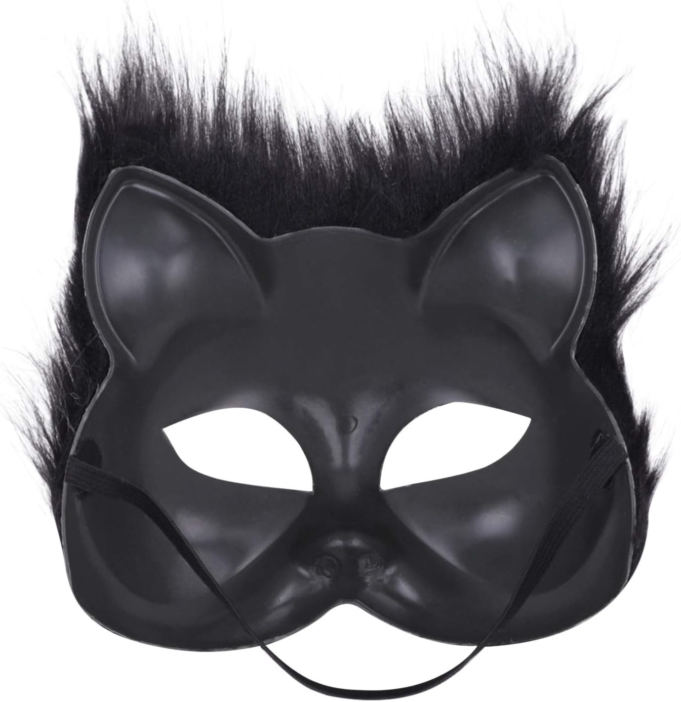 Moonlove Halloween Artificial Fox Mask Animal Elegant Cosplay Mask for Halloween Cosplay Party Fancy Dress Accessory, Black - Image 3