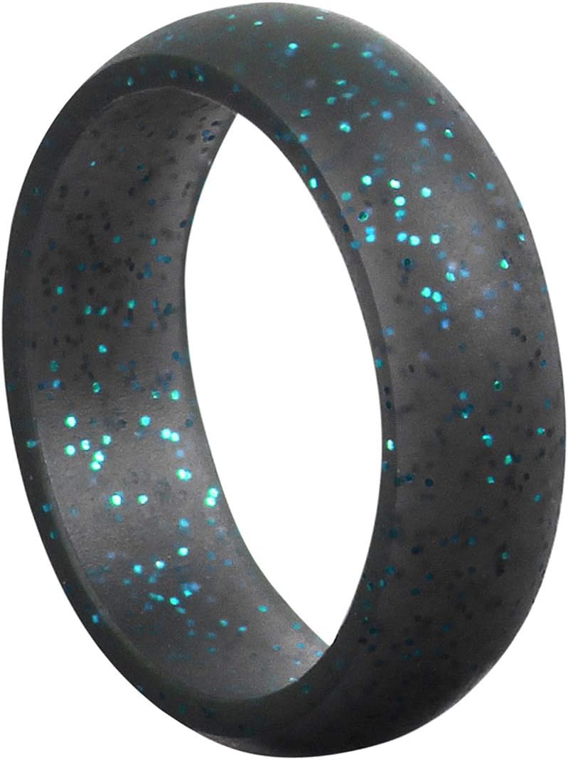 EMBNN Silicone Wedding Rings for Women Men, 8/4/2/1 Packs, Skin-Friendly Thin Rubber Wedding Bands for Women, Comfy Colorfast Stackable Replacement Kit, Thickness 2mm, Width 5.5mm, Size 5 6 7 8 9
