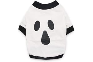 NACOCO Halloween Dog Ghost Hoodies - Shirt Costume Dog Tees for Small Dogs Funny Cute(XS)