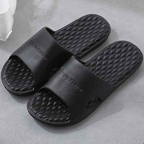 Amazon バススリッパ シャワーサンダル 洗える Eva 便所サンダル 軽い 柔らかい 無地 可愛い 滑り止め 来客用 新幹線 ホテル 出張 涼しい 前開き シンプル 通気性 歩きやすい 室内履き ルームシューズ 黒 バススリッパ ホーム キッチン オンライン通販