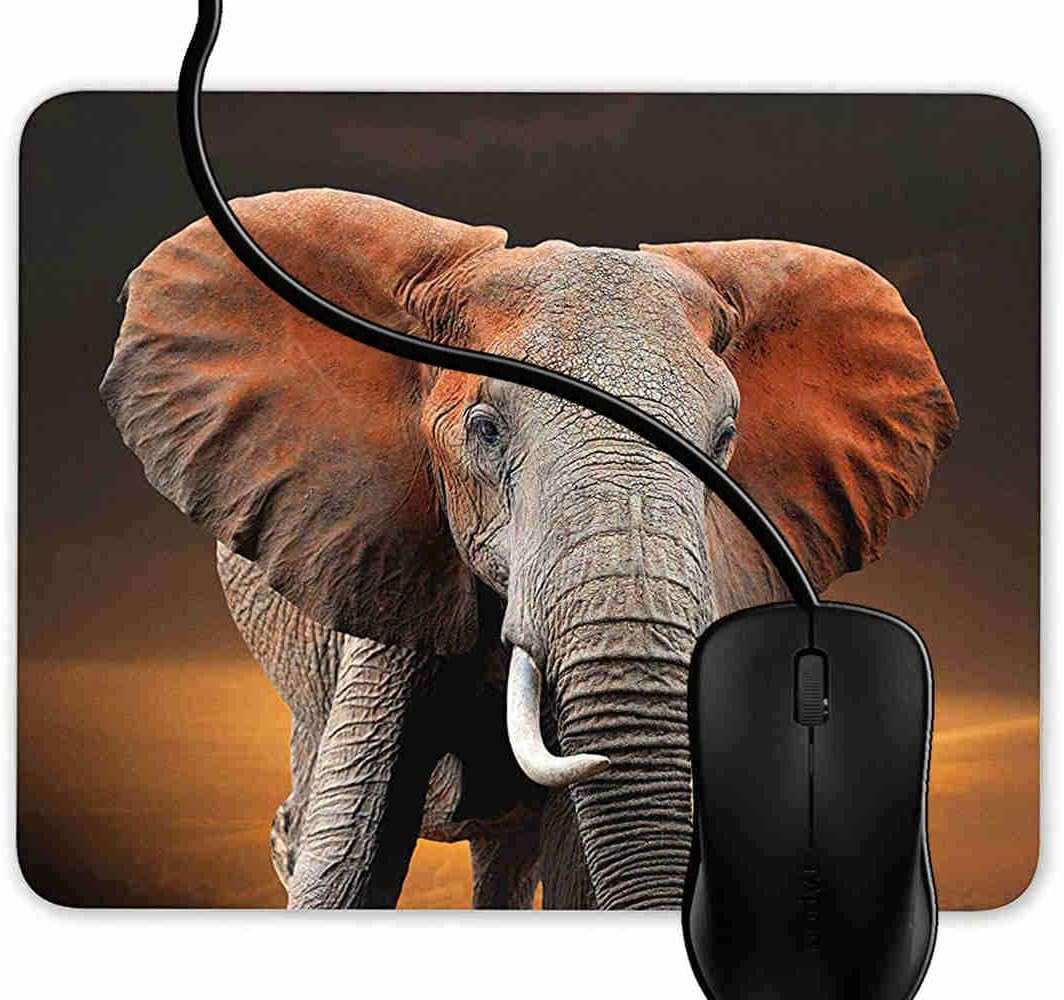 Gaming Mouse Pad African Elephant Mousepad Non Slip Amazon.co.uk
