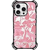 CASETiFY Bounce Case for iPhone 16 Pro [Shockproof / 21.3 ft. 6X Military Grade Drop Protection/Compatible with Magsafe] - Cheetah Paradise Pink - Clear Black