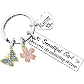 YYQX Sweet 16 Gifts for Girls Sweet Sixteen Keychain Happy 16th 18th 21st Birthday Gift for Sister Daughter Party Decorations