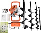 eSkde 52cc Petrol Auger Post Hole Digger Fence Post Tree Planting Tool 3 Bits view 2