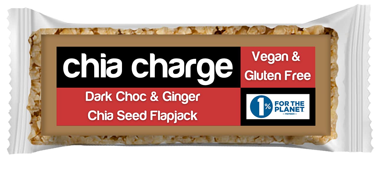 Energy Bars – Vegan & Gluten Free – Planted Based Mini Flapjacks (30g) – Palm Oil & Dairy Free – Pack of 18 (Dark Chocolate and Ginger)