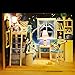 Flever Dollhouse Miniature DIY House Kit Creative Room with Furniture and Cover for Romantic Valentine's Gift(Small Dream of Great Space)