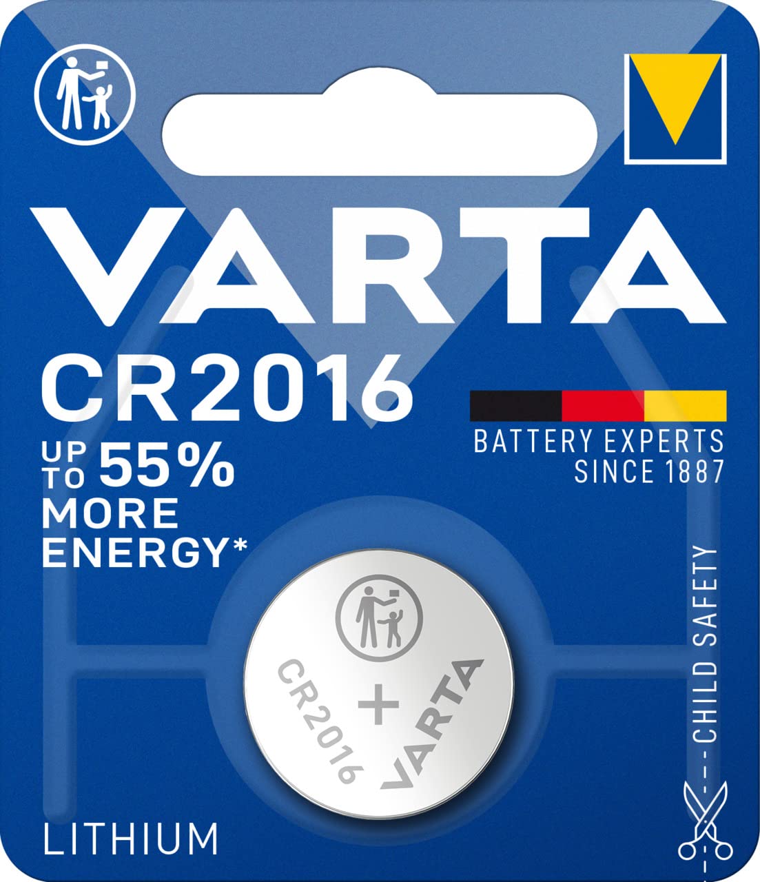 Varta - CR2016 Battery Button Cel 3 Volt