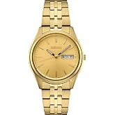 SEIKO Watch for Men - Essentials Collection | Day/Date Calendar Display, Stainless Steel Case and Bracelet 100m Water Resistance Quartz Movement Everyday Dress Watch