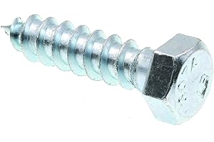 Prime-Line 9056085 Hex Lag Screws, 3/8 in. X 1-1/2 in., A307 Grade A Zinc Plated Steel (25 Pack)