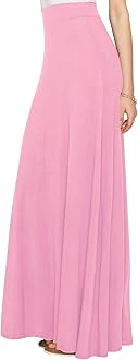 Lock and LoveWomen's Casual Comfy Stylish High Waist Flare Long Maxi Skirt – Available in Print & Solid Options