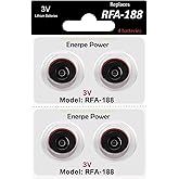 Enerpe RFA-188 Replacement Battery High Capacity Compatible with PetSafe Collars 4-Pack