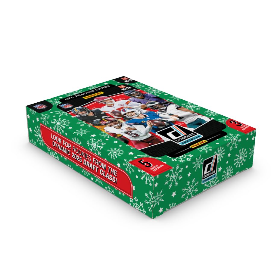 Photo 1 of 2025 Panini Donruss Football Trading Cards Tin