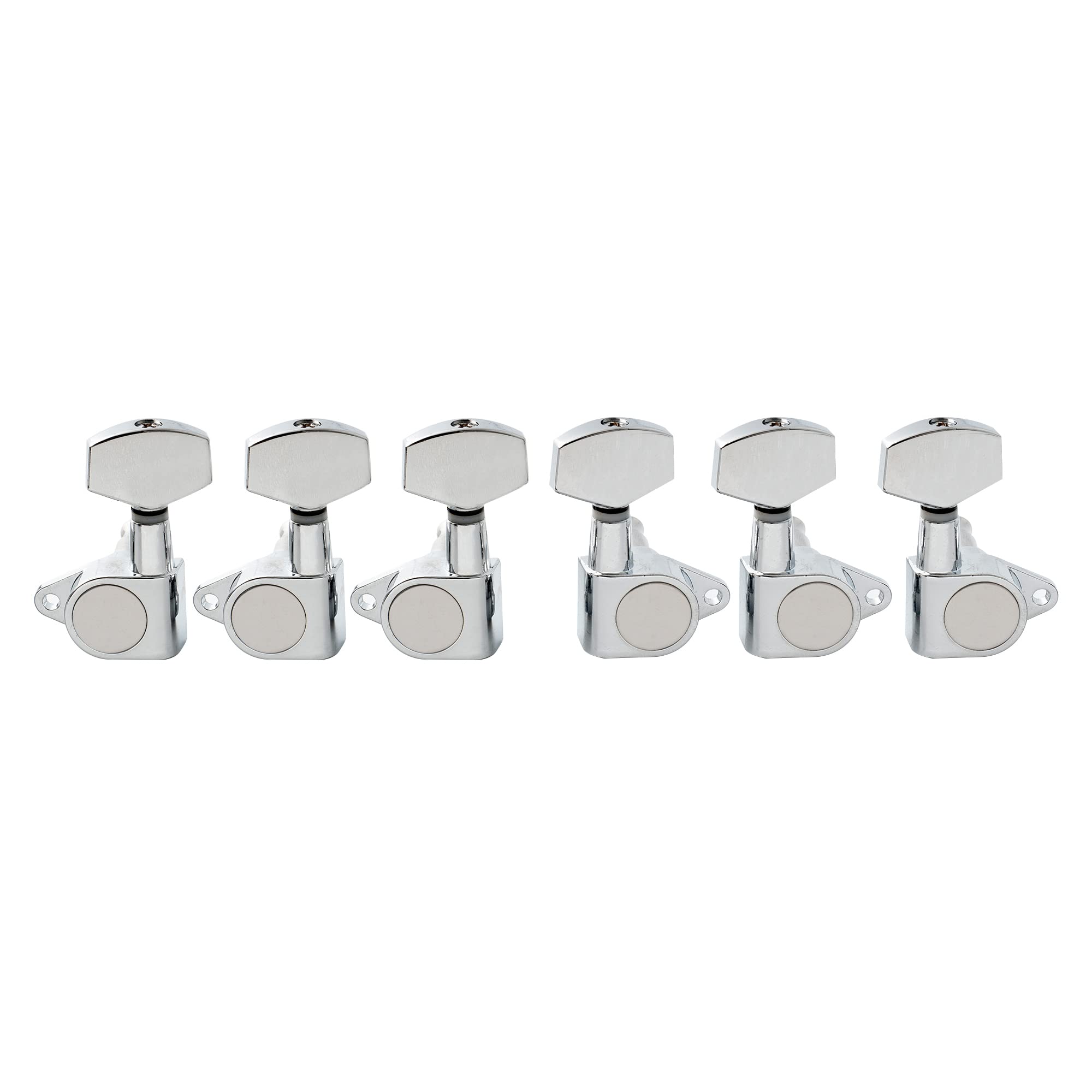 Musiclily 3x3 Epi Style Sealed Guitar Tuners Tuning Pegs Keys Machine Heads, Big Button Chrome — image 1