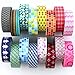 Washi Tape Set ( Exclusive set of 16 ) - New 2017 Designs - Decorative Washi Paper Tape With Colorful Designs and Patterns - Perfect For Planners, Decorating, Scrapbooking and More