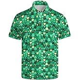Men's Funny Golf Shirts Hawaiian Polo Shirts 80S Flashes Polo Shirts Funny Hawaiian Beach Summer Golf Polo Shirts