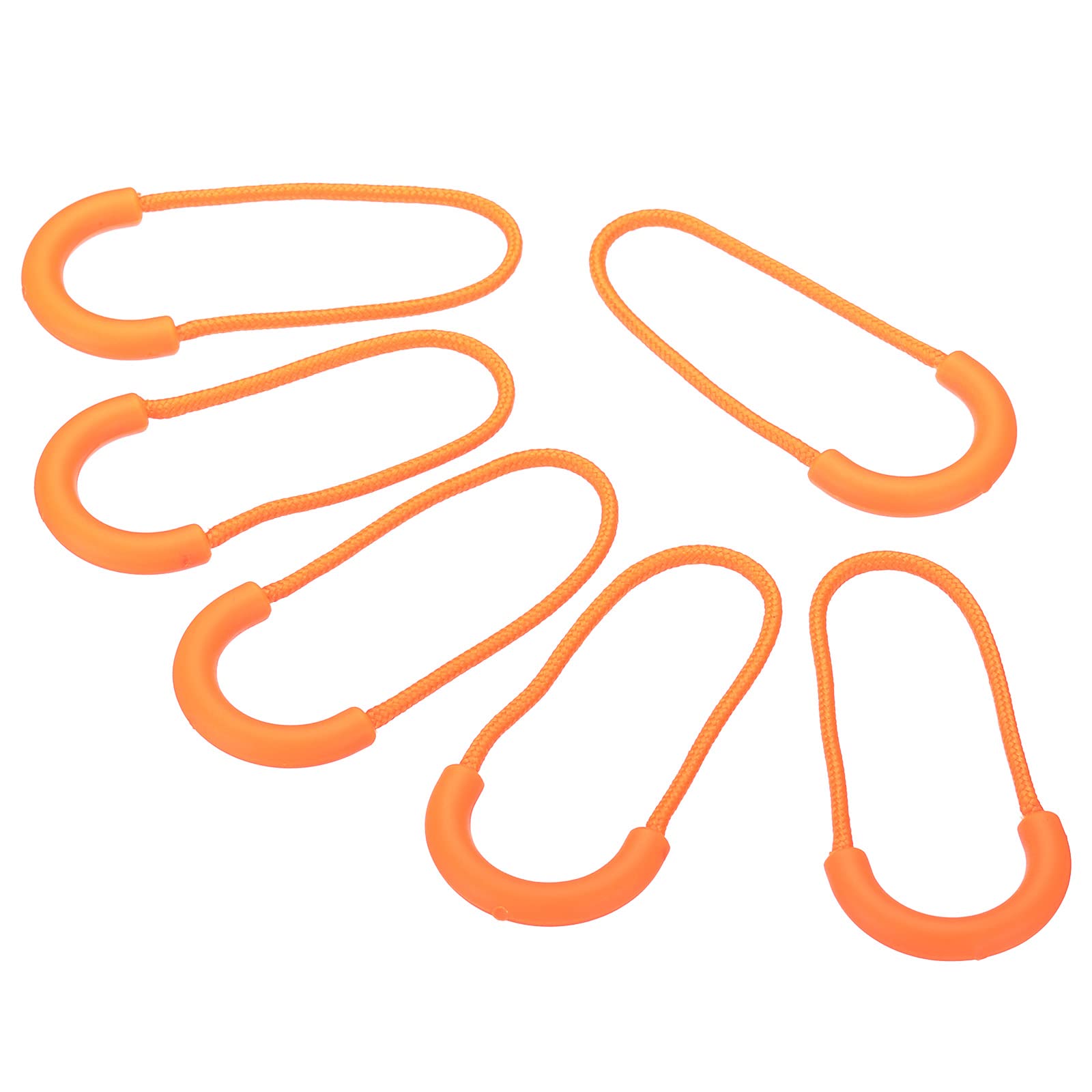 PATIKIL Zipper Pulls Replacement, 15 Pack Extension Cord Handle Plastic U-Shape Tab Tag Extender for Luggage Backpacks, Jackets, Handbags Orange