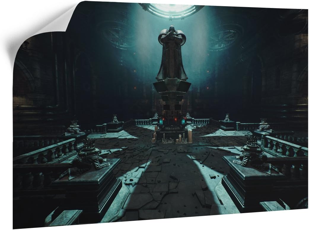 Warhammer Art Shrine of The Angel A3 Removable Canvas Poster Official Games Workshop Merchandise, White, 42 x 30 x 0.2 cm