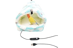 Bird Cage Heater Cave Bed,Winter Warm,for Lovebird Conure Canary Bunny Guinea Chinchilla Parakeet Cockatiel