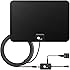 1byone 50 Mile Range Amplified HDTV Antenna, with Detachable Amplifier Singnal Booster for the Highest Performance and 10 Feet Coaxial Cable