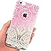 iPhone 6 Case, iPhone 6s Case,JAHOLAN TPU Silicone Gel Soft Clear Case Cover for Iphone 6 6S - Pink White Tribal Henna