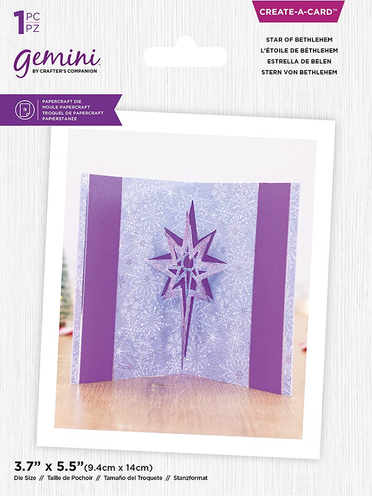 Gemini Create A Card Christmas Pop Out Collection-Star of Bethlehem, Silver, One Size