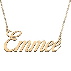 HUAN XUN Customized Custom Simple Any Name Necklace