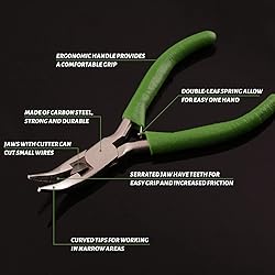 SPEEDWOX Mini Curved Nose Pliers with Serrated Jaw
