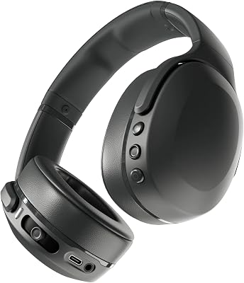 Crusher Evo Cuffie Wireless Over-Ear con Bluetooth, Bassi Multisensoriali, Cancellazione Attiva del Rumore, 40 Ore di Autonomia - Nero