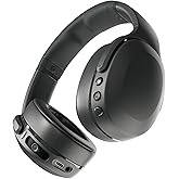 Skullcandy Crusher Evo Wireless Bluetooth Headphones with Multi-Sensory Bass, Noise Isolating Over-Ear Fit, Up to 40 Hours Battery, Microphone for iPhone Android - True Black