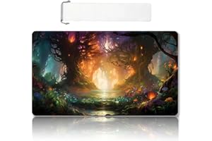 DAUXID Premium Stitched MTG Playmat with Zones and Non-Slip Rubber Backing - TCG Play Mat for MTG and Other Card Games - Colorful Design with Vintage Look and Feel (DKT (60),No Zones)