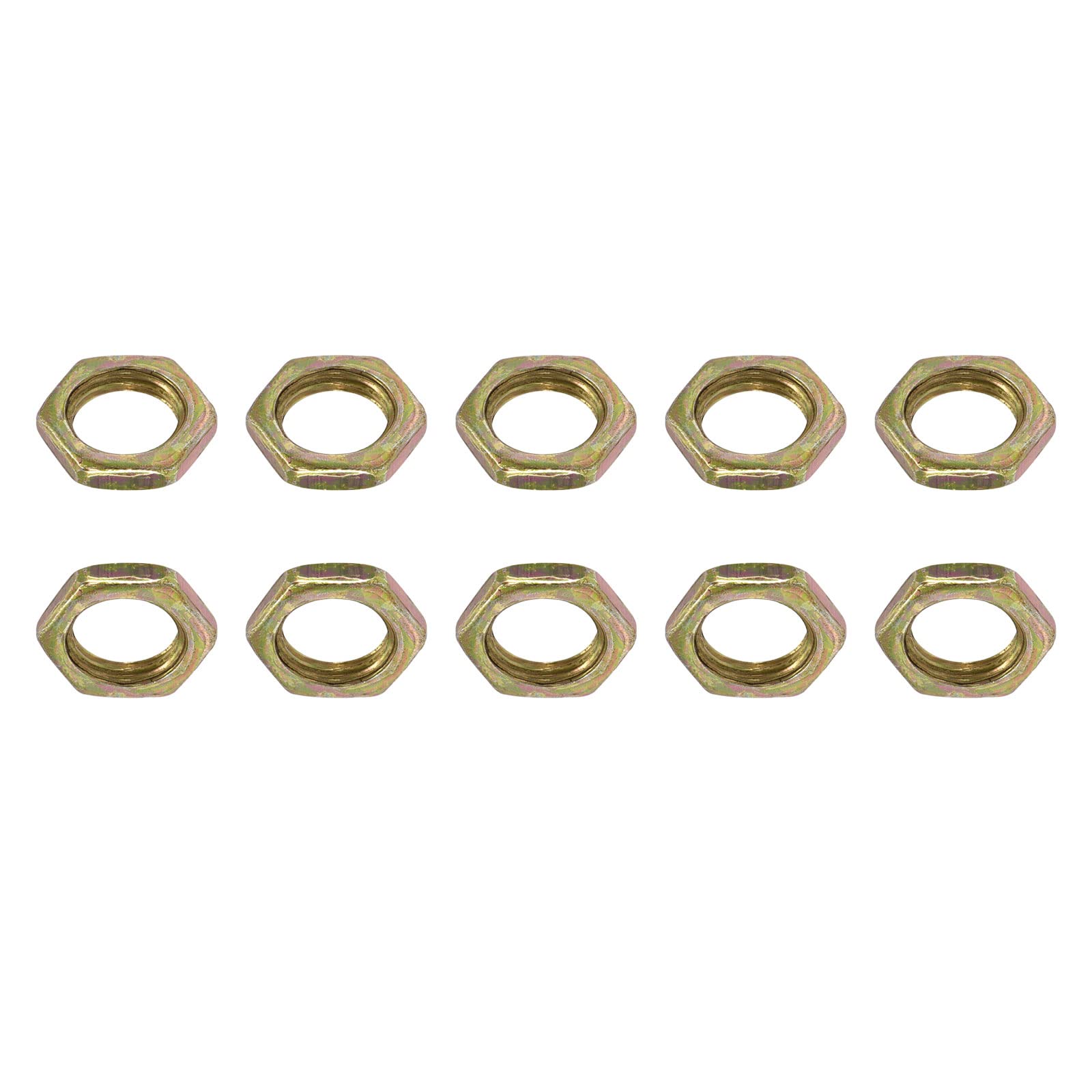 DTGN M7x1mm(DxP) Hex Nuts - 50Pack - Good for Home Garage Repair - 304 Stainless Steel Hexagon Nuts - Gold Tone
