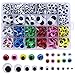 900pcs Craft Wiggle Googly Eyes Self Adhesive, for Craft Sticker Multi Colors and Sizes for Doll Bear Making, Kids Art Projects, Halloween Props, Embellishment