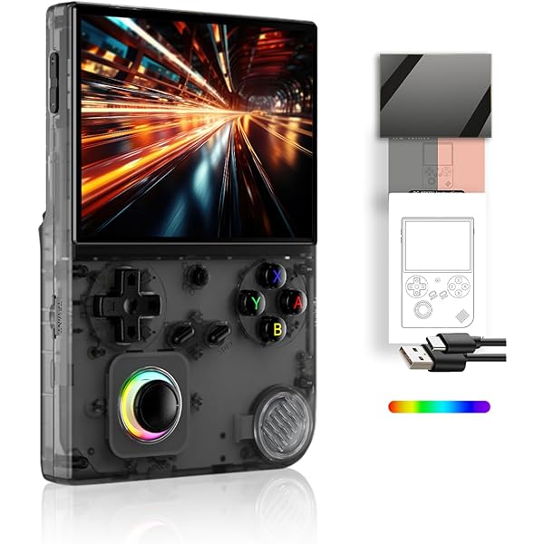 RG34XXSP Console de Jeux rétro Portable avec 5490 Jeux, 17 émulateurs, écran IPS HD 3,4 Pouces, Console de Jeux rétro Portable de Poche, Batterie 3300 mAh, Wi-FI 2,4/5 GHz et Bluetooth, 64