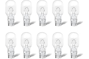 RAFEAL AUTO Rafeal 906 T5 10 Watt High Performance Incandescent Bulb, 10 Pack - 912 921 License Plate Side Marker Automotive Interior Dashboard Dome Light Standard Replacement