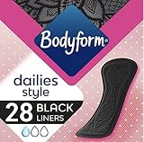 Bodyform Black Normal Panty Liners 5 Pack of 21 CurveFit Breathable