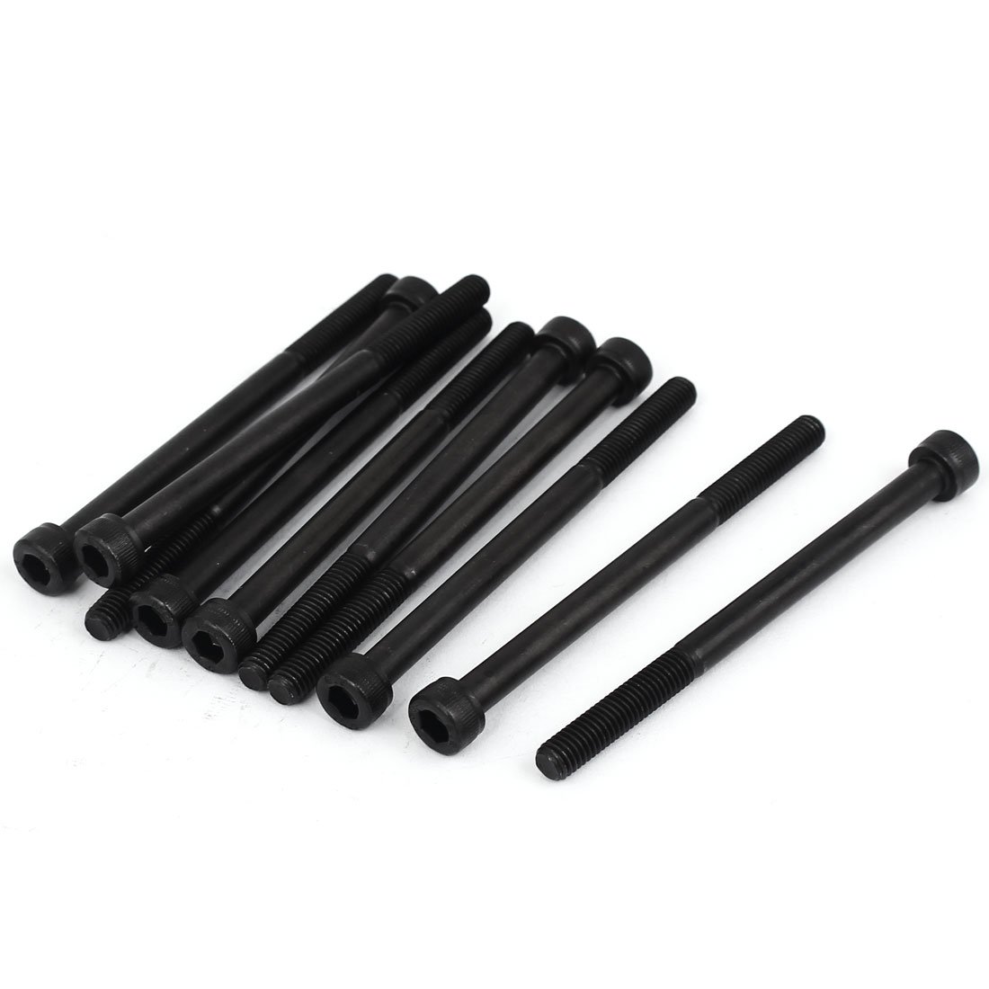 Sourcingmap M5x70mm 12.9 Alloy Steel Hex Socket Screws Partially Threaded Bolt Black 10Pcs โ image 1