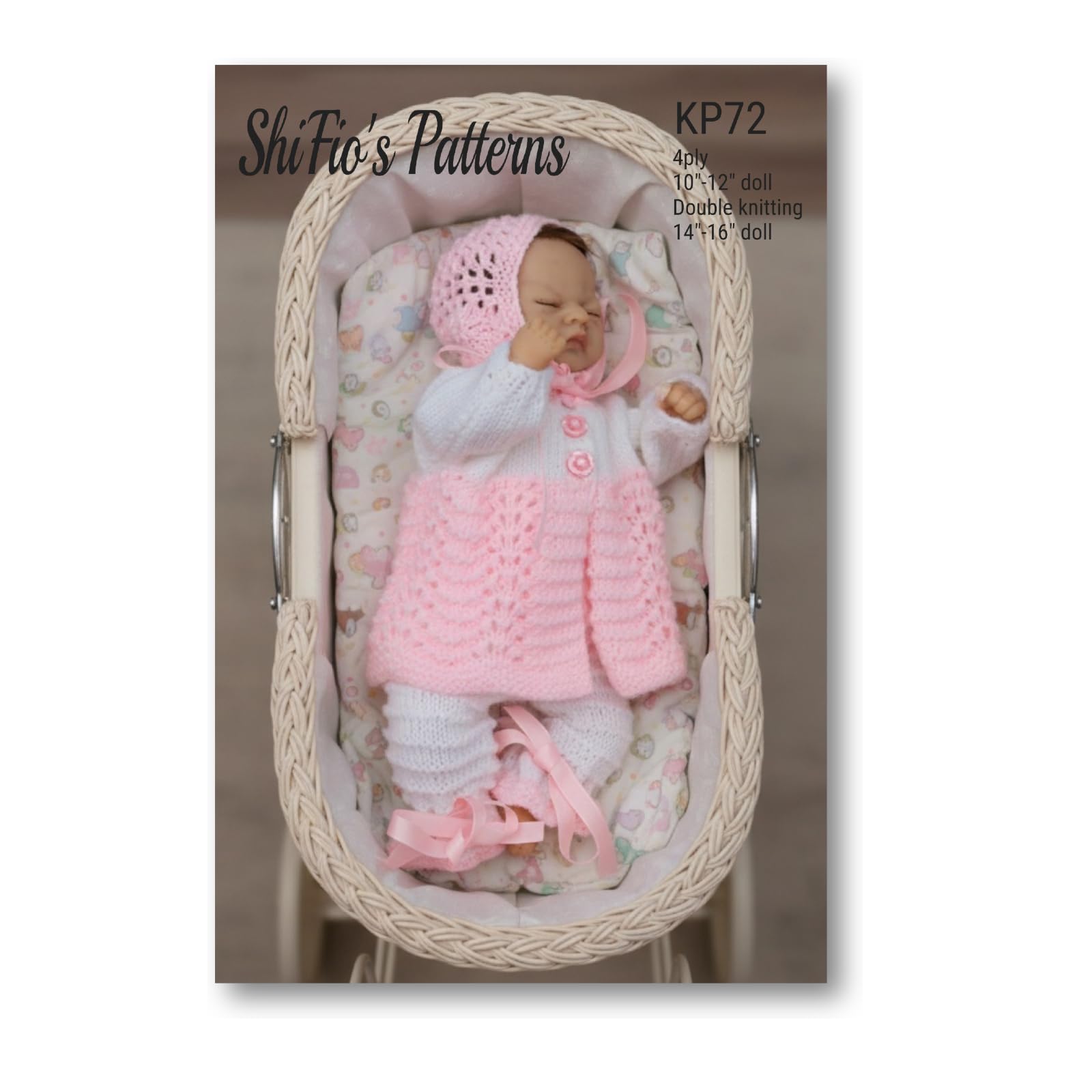 Knitting Pattern for Dolls Clothes, Jacket, Trousers and Matching Hat, 10" to 12" Doll 4ply & 14" to 16" Doll Double Knitting, Dolls Clothes Knitting Pattern, KP72