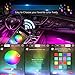 Car LED Strip Lights, ONEKA 4pcs 48 LED Bluetooth APP Control Atmosphere Interior Lights Multicolor Music Car Led Light Strips Under Dash Lighting Kit For DIY Car Indoor Party (Car Cigarette port)thumb 2