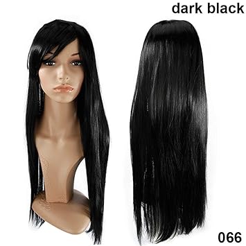 Amazon Com Long 24 28 Straight Synthetic Side Parting Wigs With