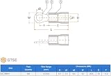 GTSE 100x Yellow 0BA Ring Terminals 6.4mm Pre-insulated Crimp Connectors 4-6mm2 view 2